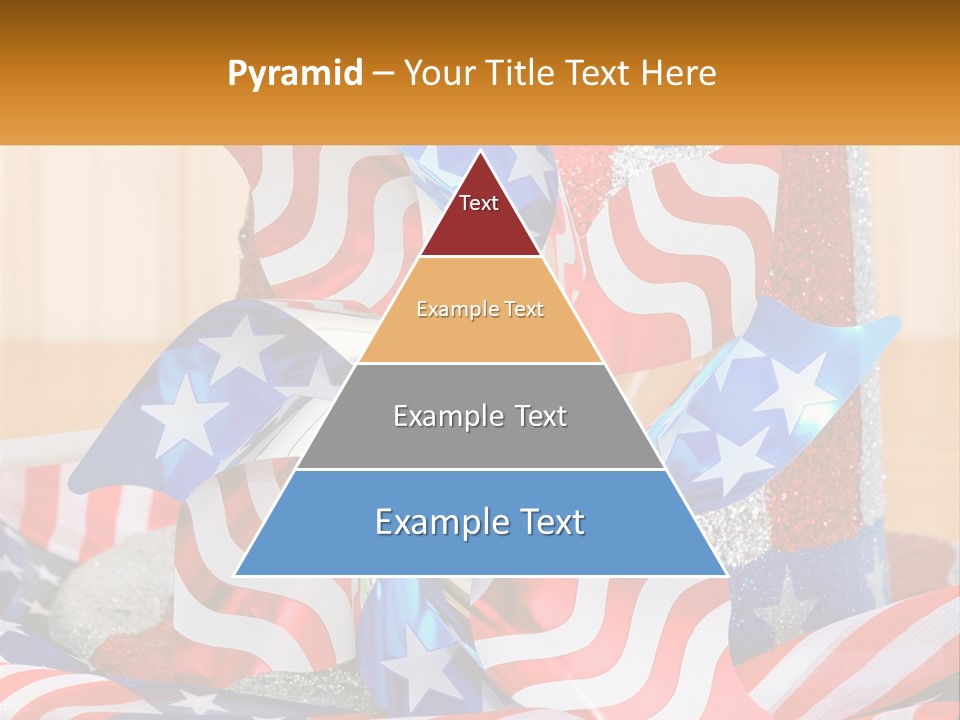 A Red, White, And Blue Pinwheel On A Table PowerPoint Template