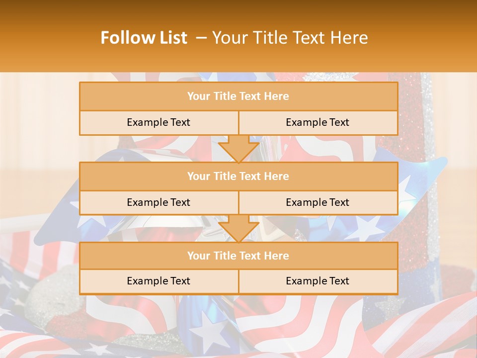 A Red, White, And Blue Pinwheel On A Table PowerPoint Template