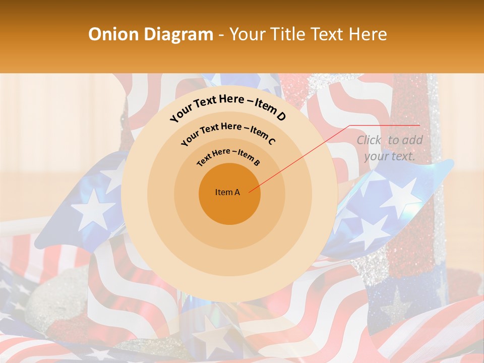 A Red, White, And Blue Pinwheel On A Table PowerPoint Template