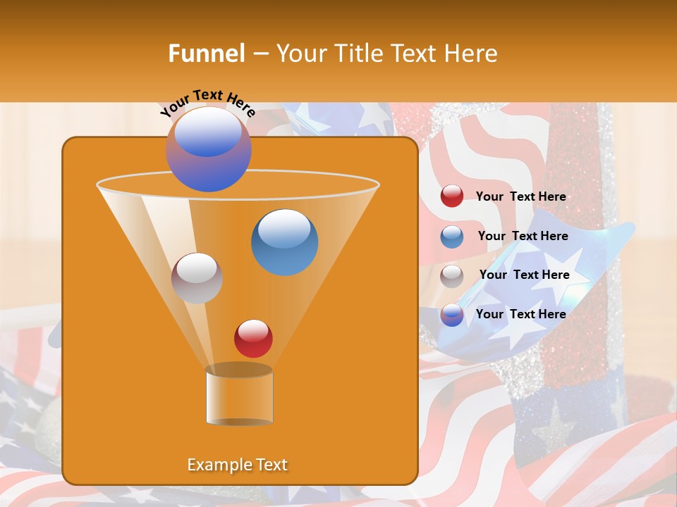 A Red, White, And Blue Pinwheel On A Table PowerPoint Template