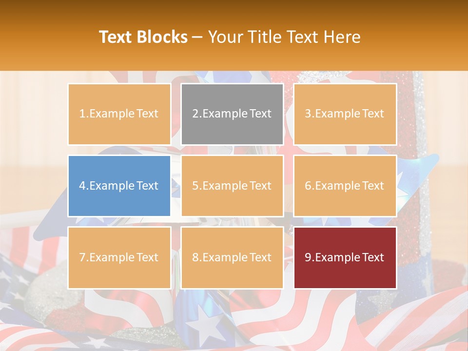 A Red, White, And Blue Pinwheel On A Table PowerPoint Template