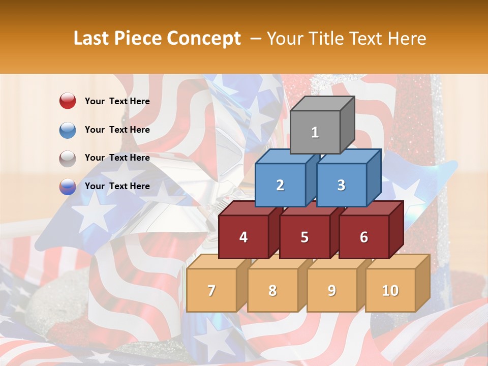 A Red, White, And Blue Pinwheel On A Table PowerPoint Template