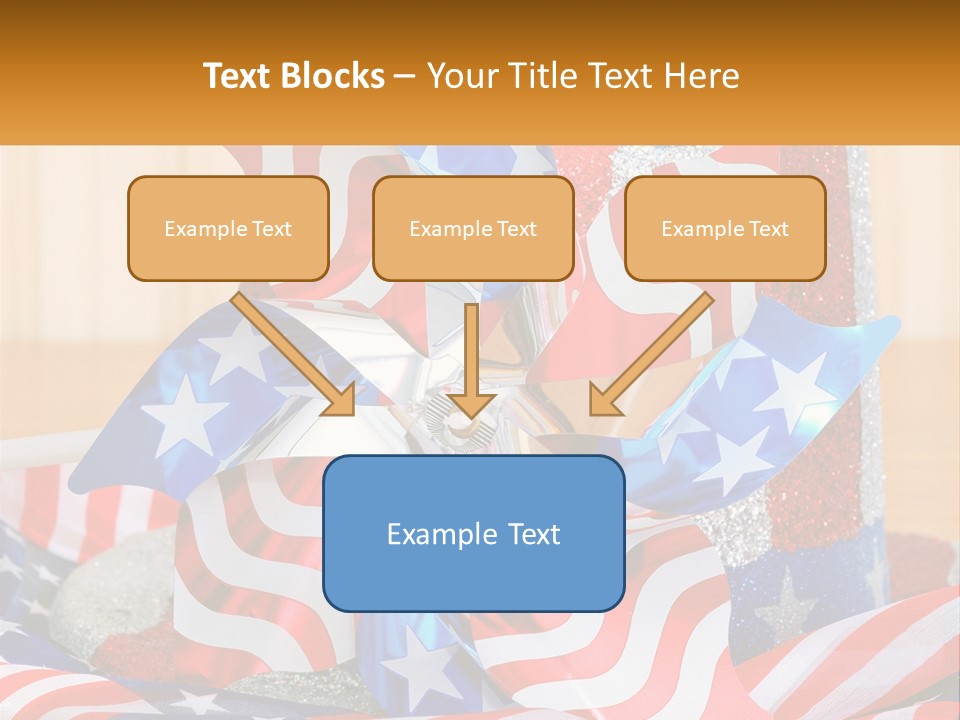 A Red, White, And Blue Pinwheel On A Table PowerPoint Template