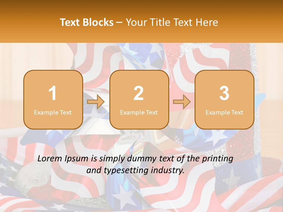 A Red, White, And Blue Pinwheel On A Table PowerPoint Template