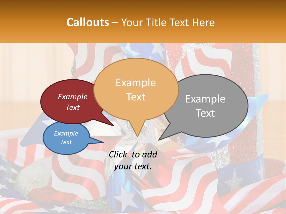 A Red, White, And Blue Pinwheel On A Table PowerPoint Template