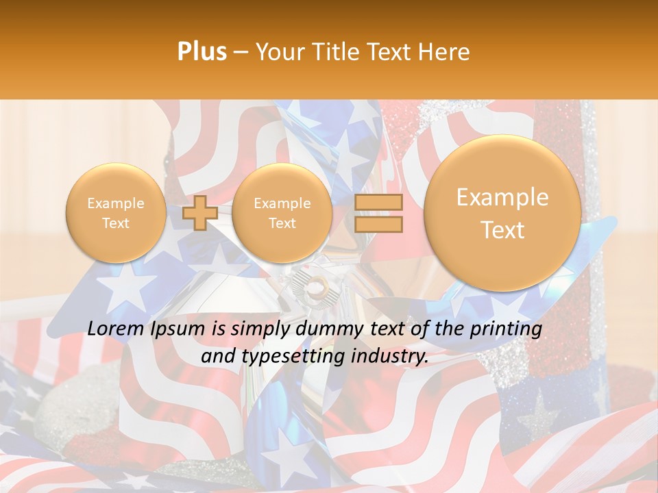 A Red, White, And Blue Pinwheel On A Table PowerPoint Template
