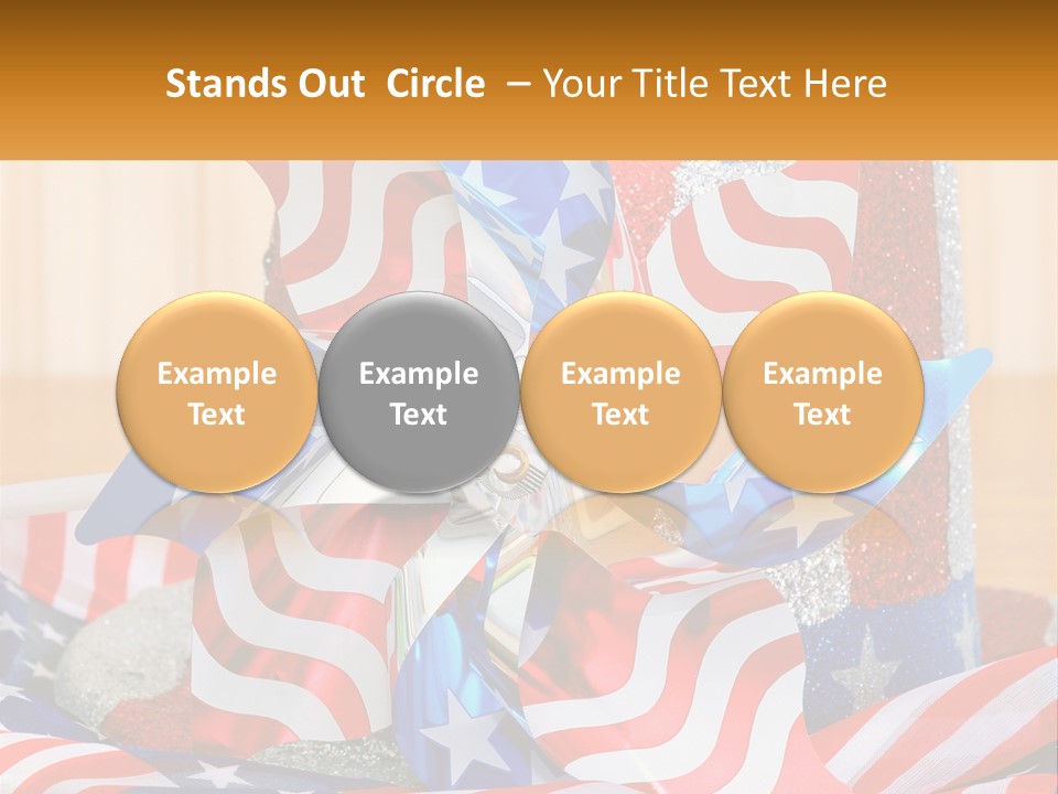 A Red, White, And Blue Pinwheel On A Table PowerPoint Template