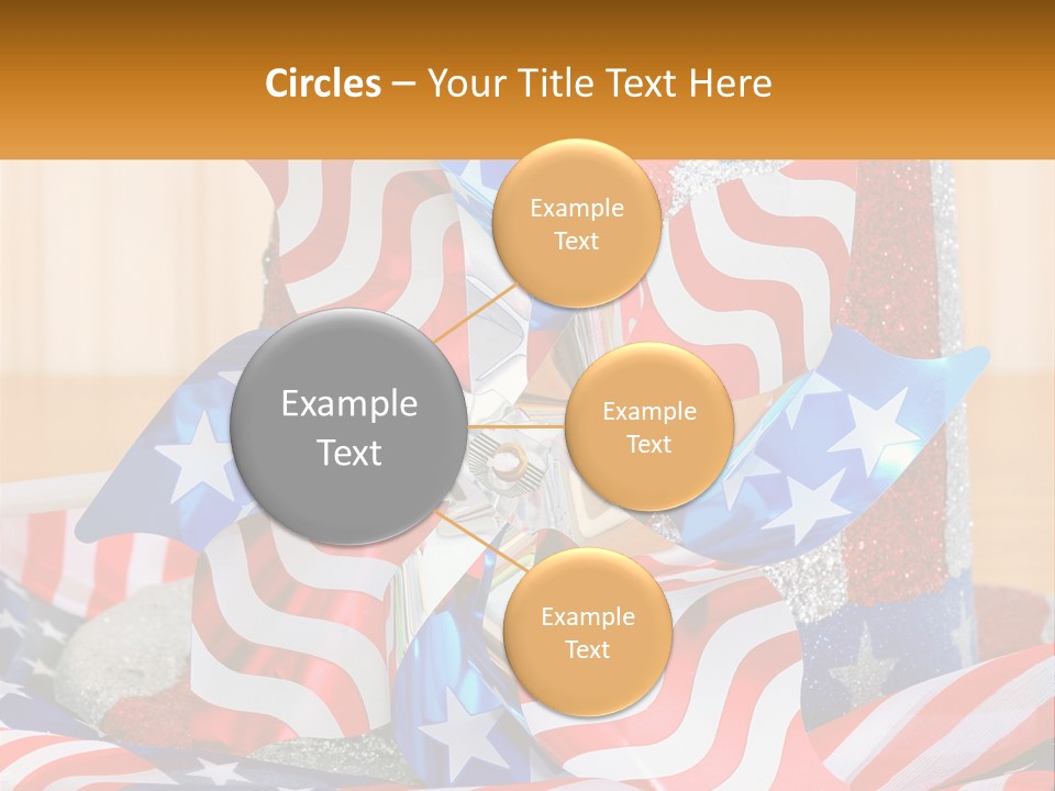 A Red, White, And Blue Pinwheel On A Table PowerPoint Template