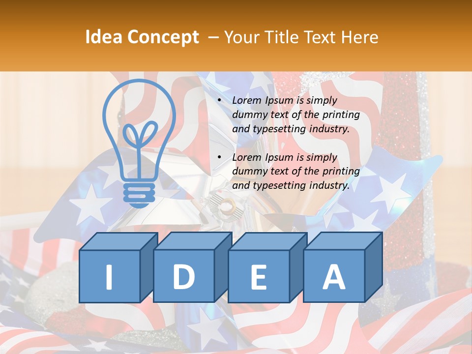 A Red, White, And Blue Pinwheel On A Table PowerPoint Template