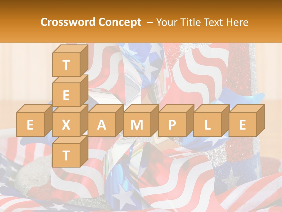 A Red, White, And Blue Pinwheel On A Table PowerPoint Template