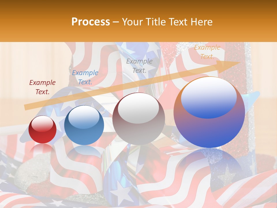 A Red, White, And Blue Pinwheel On A Table PowerPoint Template