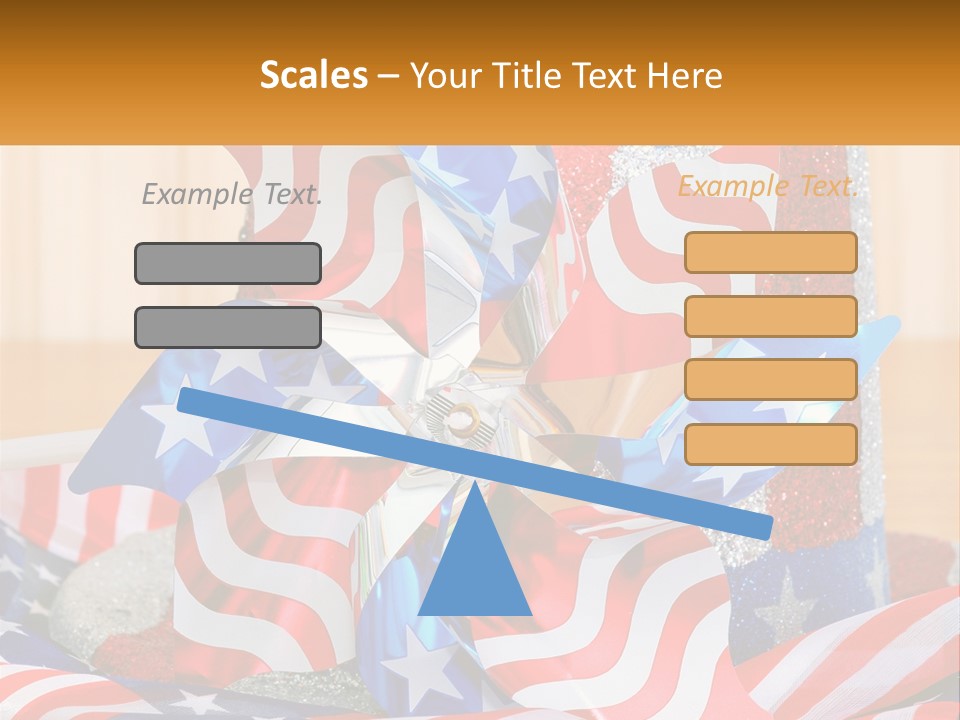A Red, White, And Blue Pinwheel On A Table PowerPoint Template