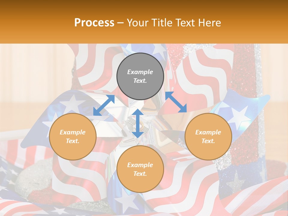 A Red, White, And Blue Pinwheel On A Table PowerPoint Template