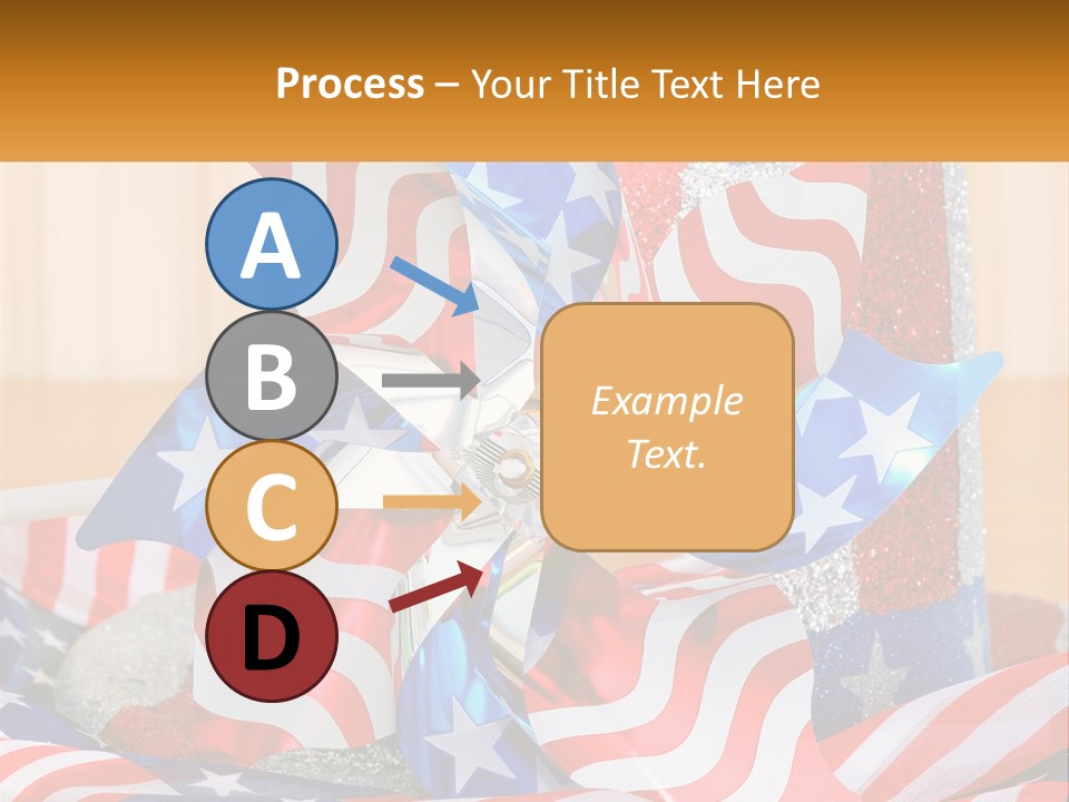 A Red, White, And Blue Pinwheel On A Table PowerPoint Template