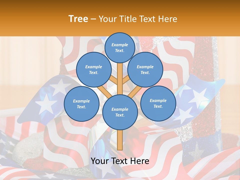 A Red, White, And Blue Pinwheel On A Table PowerPoint Template