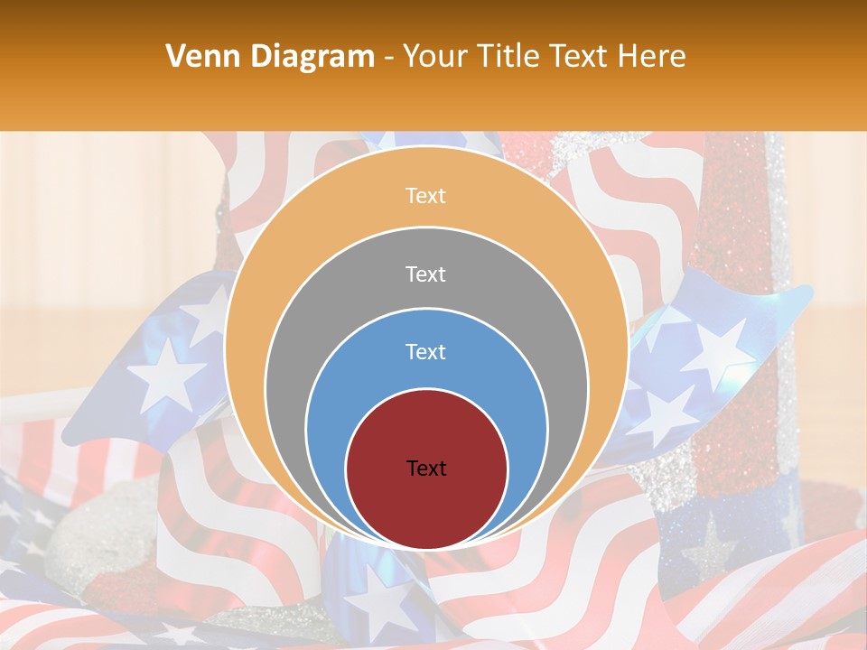 A Red, White, And Blue Pinwheel On A Table PowerPoint Template