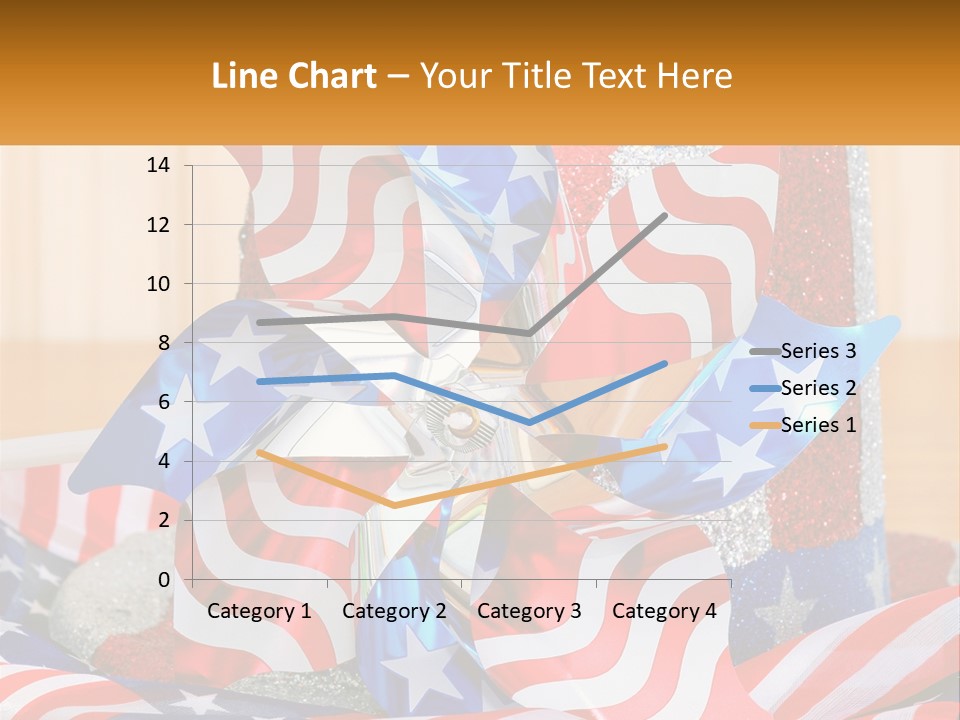 A Red, White, And Blue Pinwheel On A Table PowerPoint Template