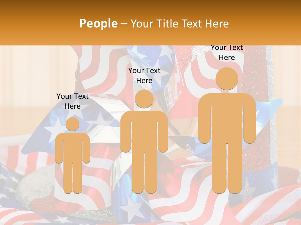 A Red, White, And Blue Pinwheel On A Table PowerPoint Template