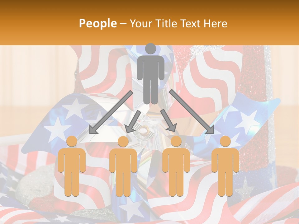 A Red, White, And Blue Pinwheel On A Table PowerPoint Template