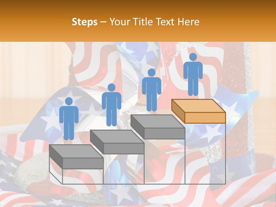 A Red, White, And Blue Pinwheel On A Table PowerPoint Template