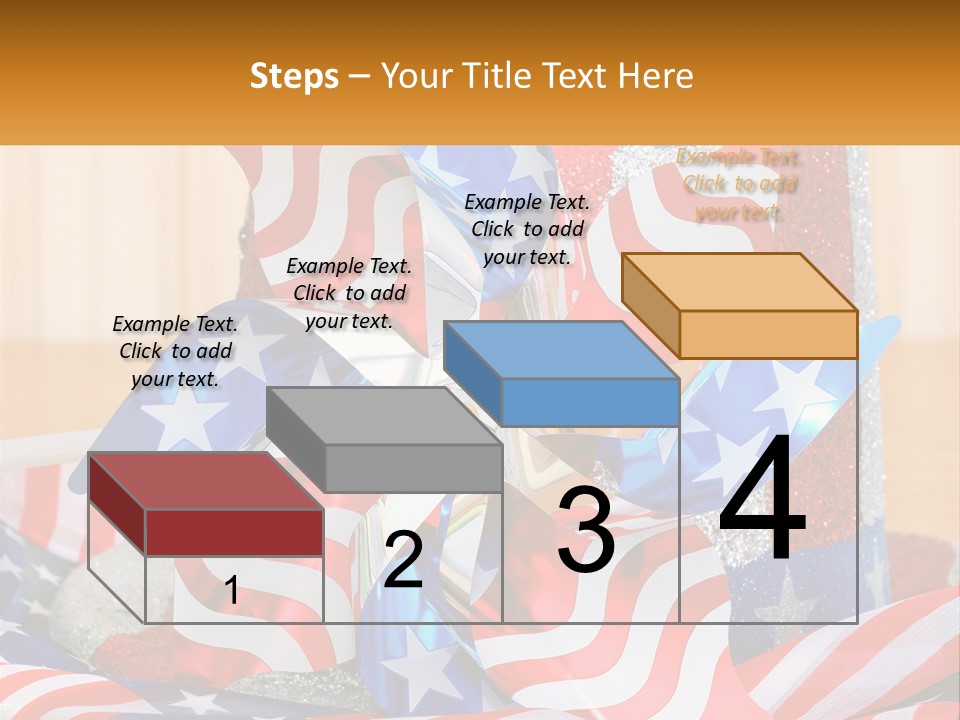 A Red, White, And Blue Pinwheel On A Table PowerPoint Template
