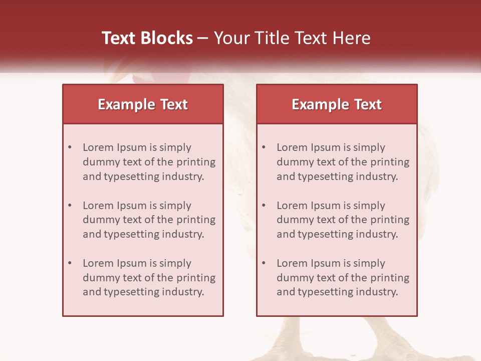 A White Chicken With A Red Comb On It's Head PowerPoint Template