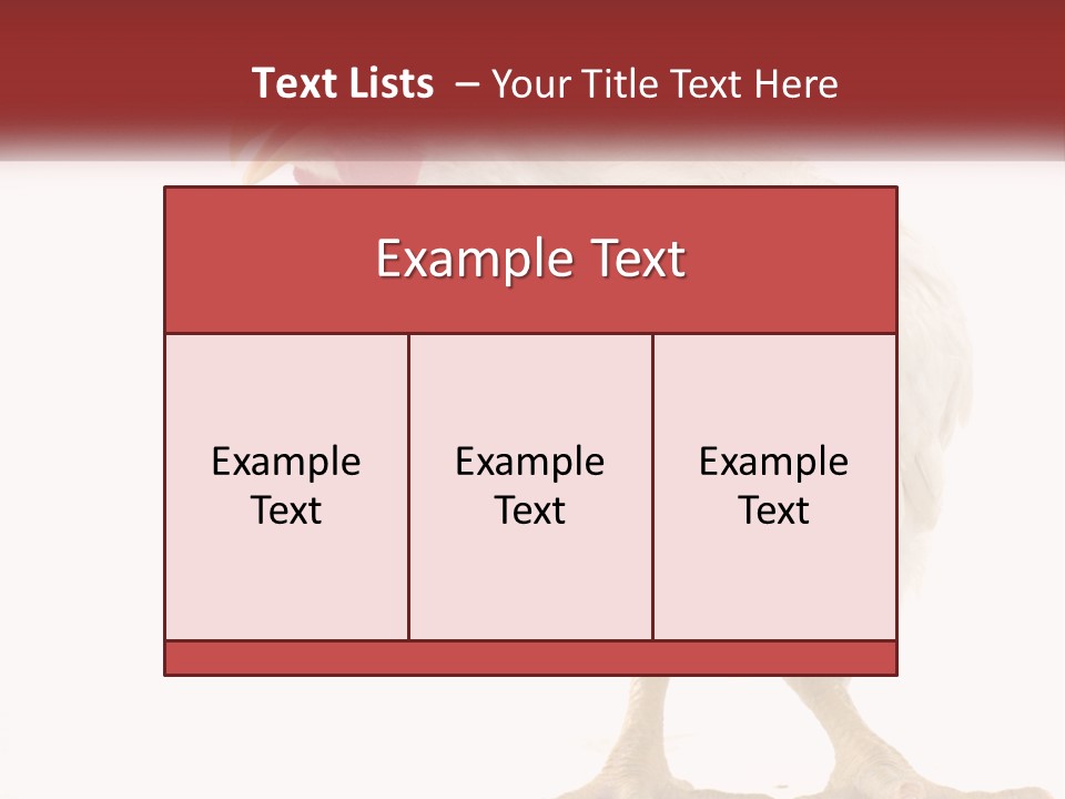 A White Chicken With A Red Comb On It's Head PowerPoint Template