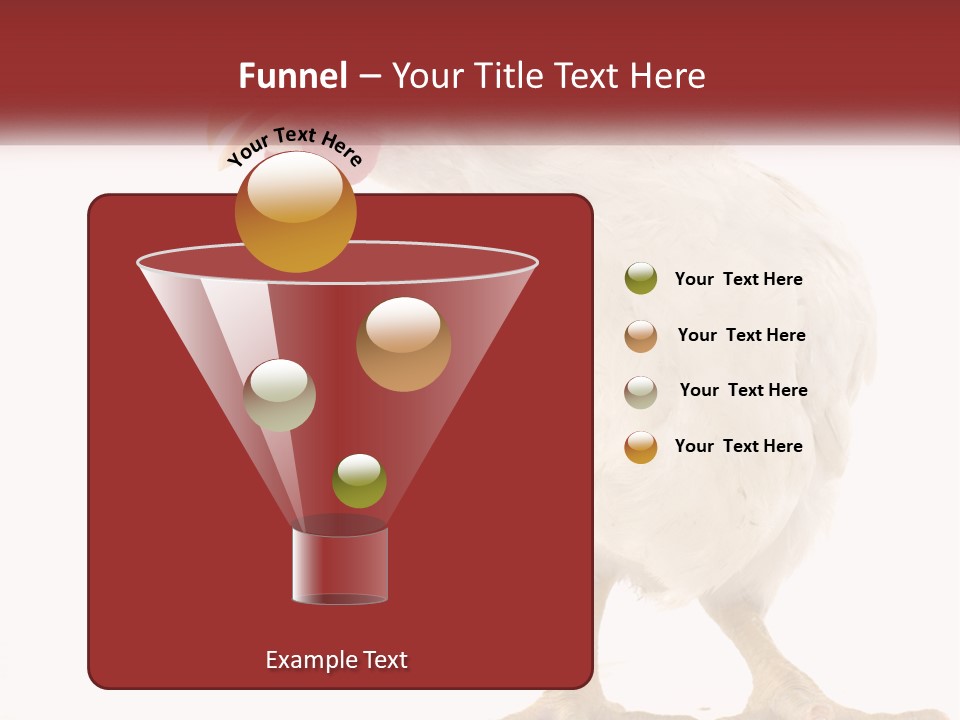 A White Chicken With A Red Comb On It's Head PowerPoint Template