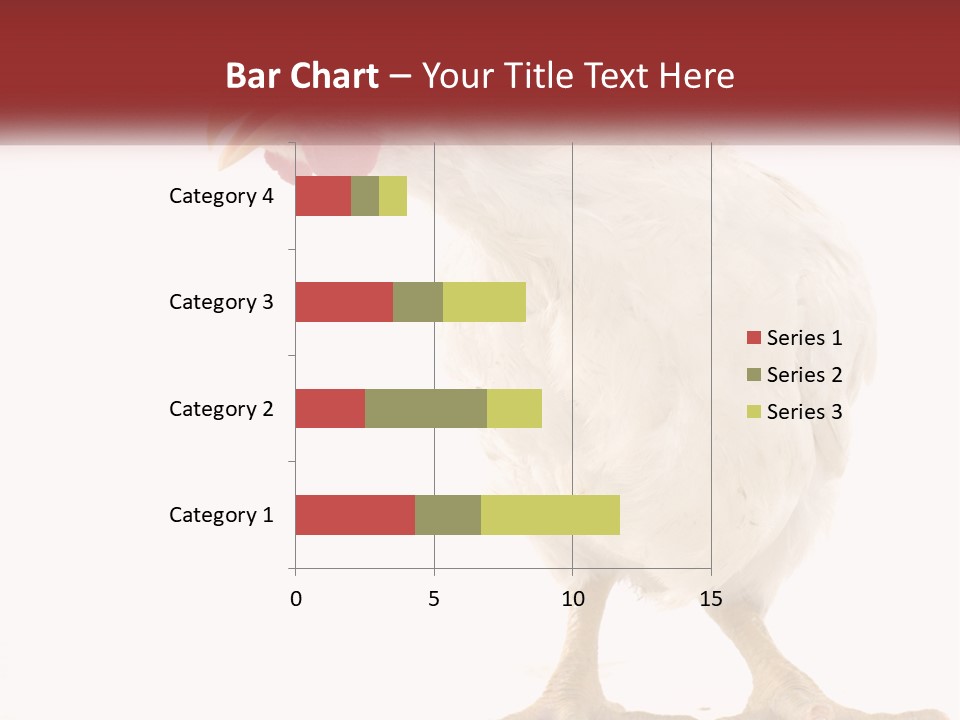 A White Chicken With A Red Comb On It's Head PowerPoint Template