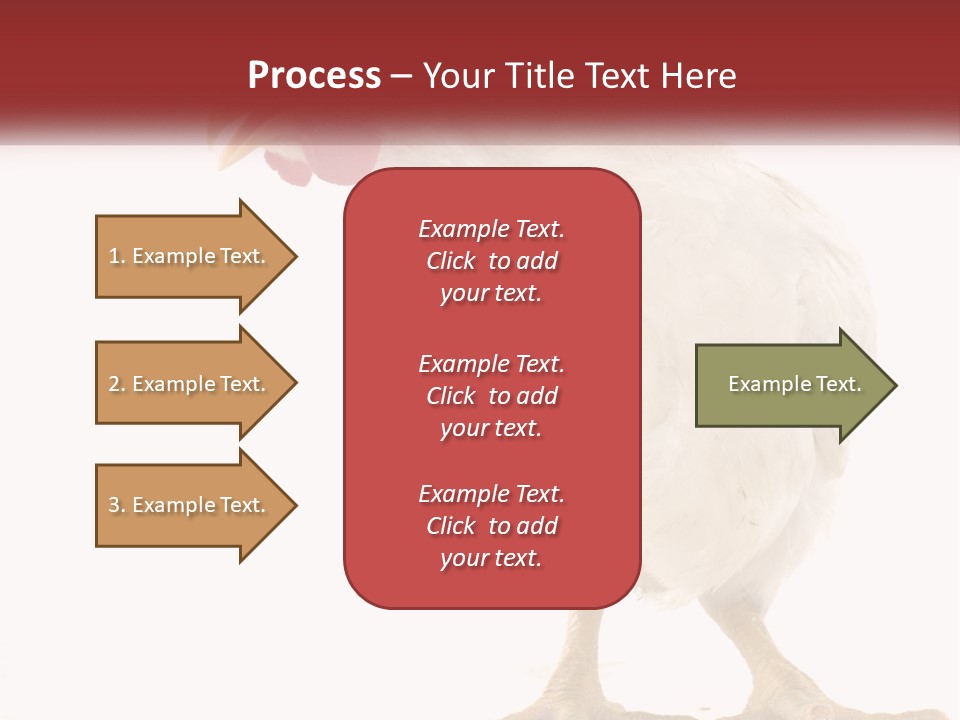 A White Chicken With A Red Comb On It's Head PowerPoint Template
