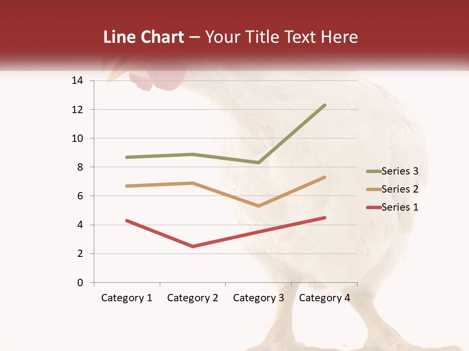 A White Chicken With A Red Comb On It's Head PowerPoint Template