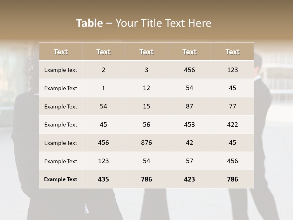 Two Business People Shaking Hands In Front Of A Building PowerPoint Template