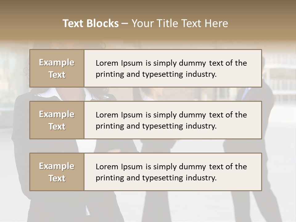 Two Business People Shaking Hands In Front Of A Building PowerPoint Template