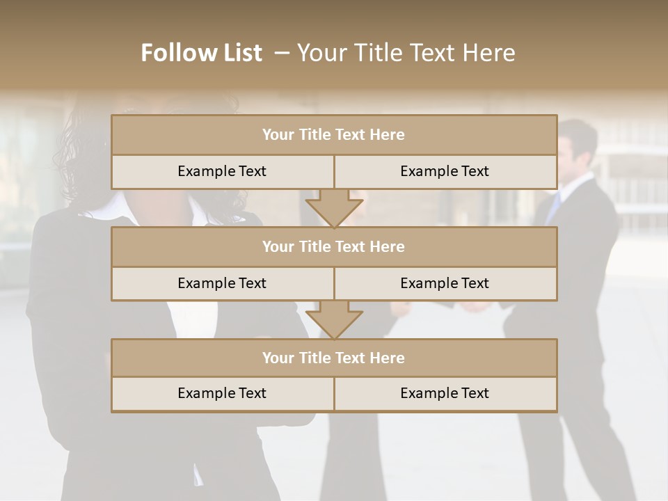 Two Business People Shaking Hands In Front Of A Building PowerPoint Template