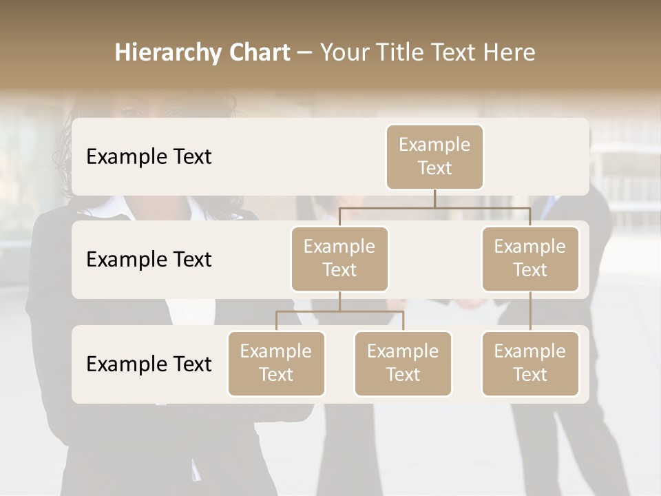 Two Business People Shaking Hands In Front Of A Building PowerPoint Template