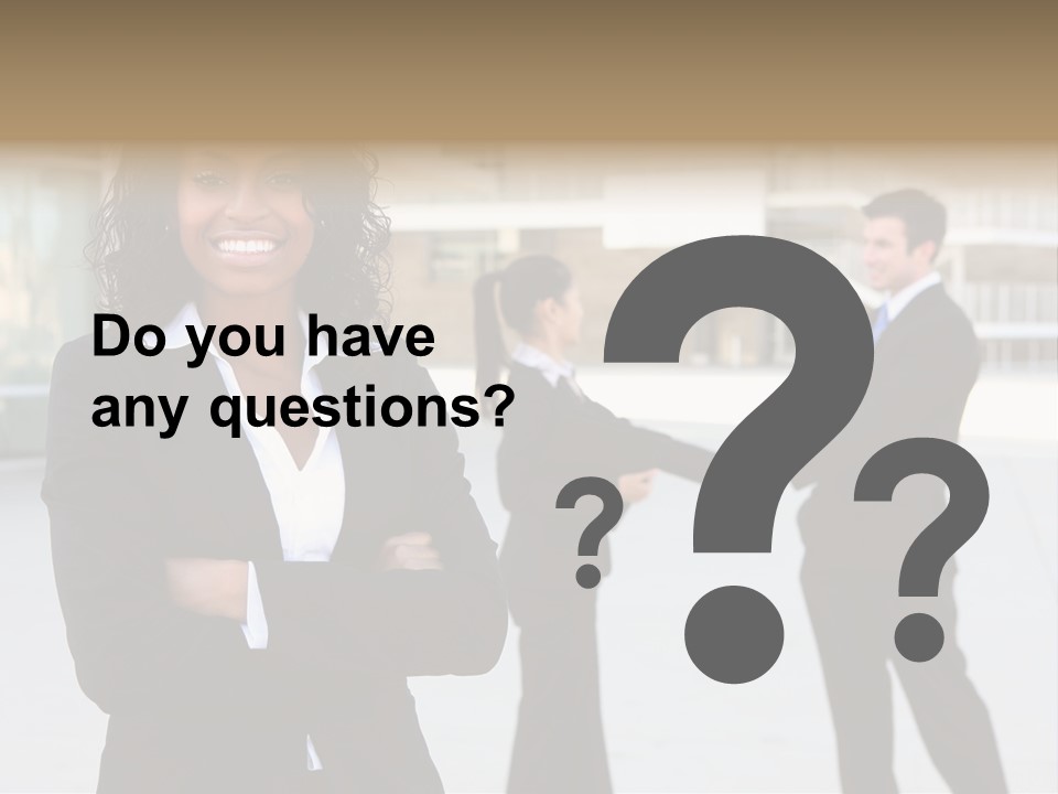 Two Business People Shaking Hands In Front Of A Building PowerPoint Template