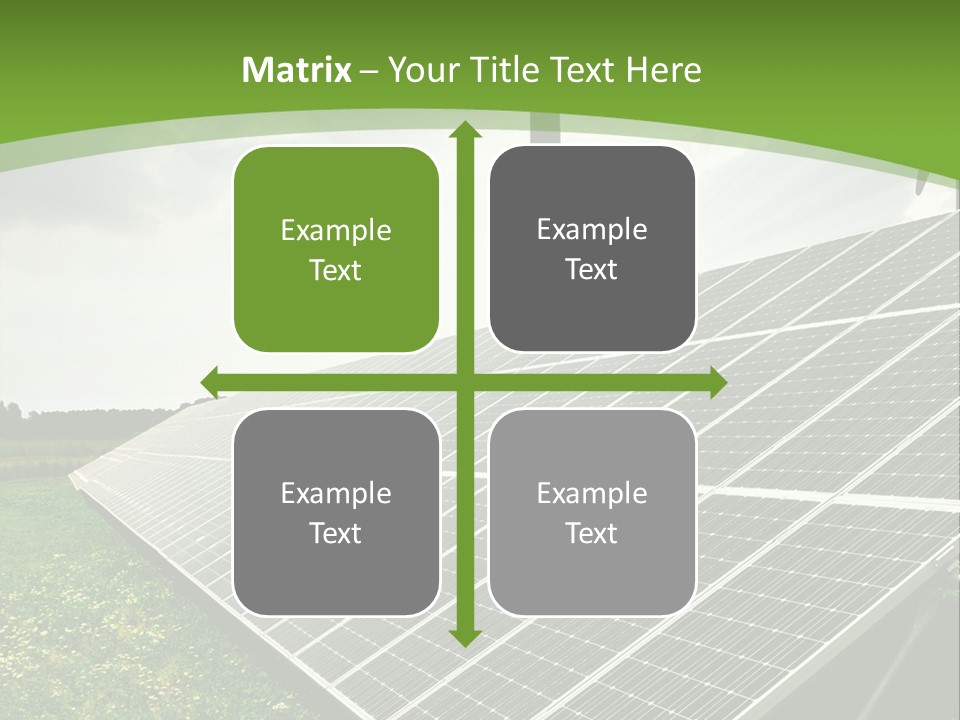 A Green Field With A Solar Panel On It PowerPoint Template