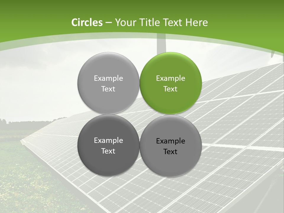 A Green Field With A Solar Panel On It PowerPoint Template