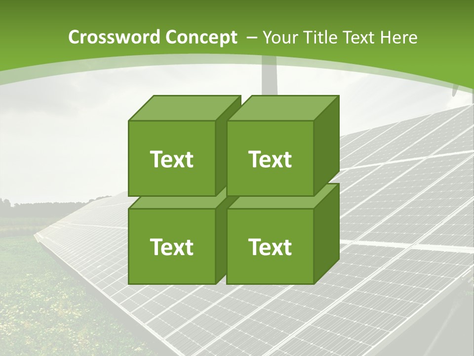 A Green Field With A Solar Panel On It PowerPoint Template