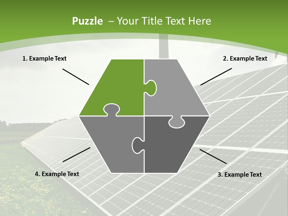 A Green Field With A Solar Panel On It PowerPoint Template