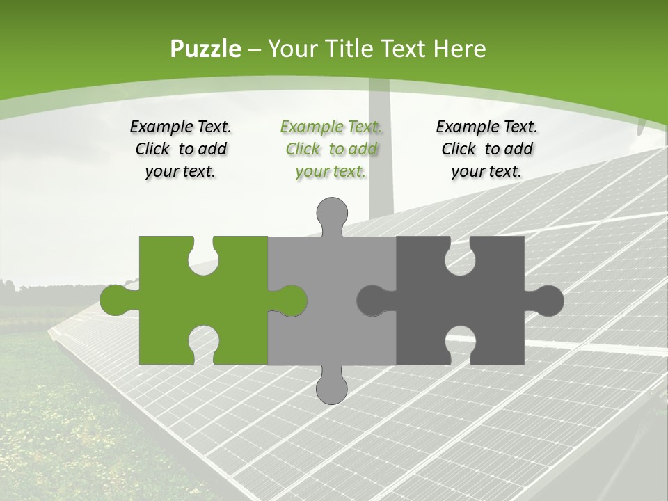 A Green Field With A Solar Panel On It PowerPoint Template