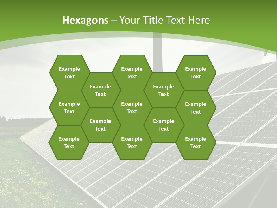 A Green Field With A Solar Panel On It PowerPoint Template