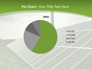 A Green Field With A Solar Panel On It PowerPoint Template