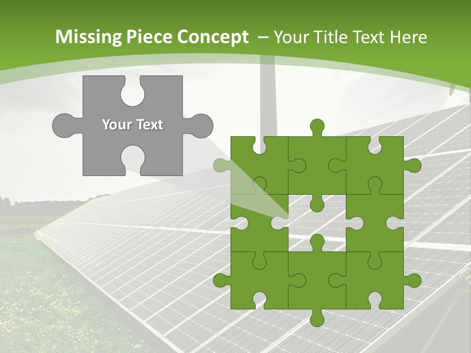 A Green Field With A Solar Panel On It PowerPoint Template