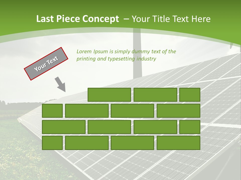 A Green Field With A Solar Panel On It PowerPoint Template