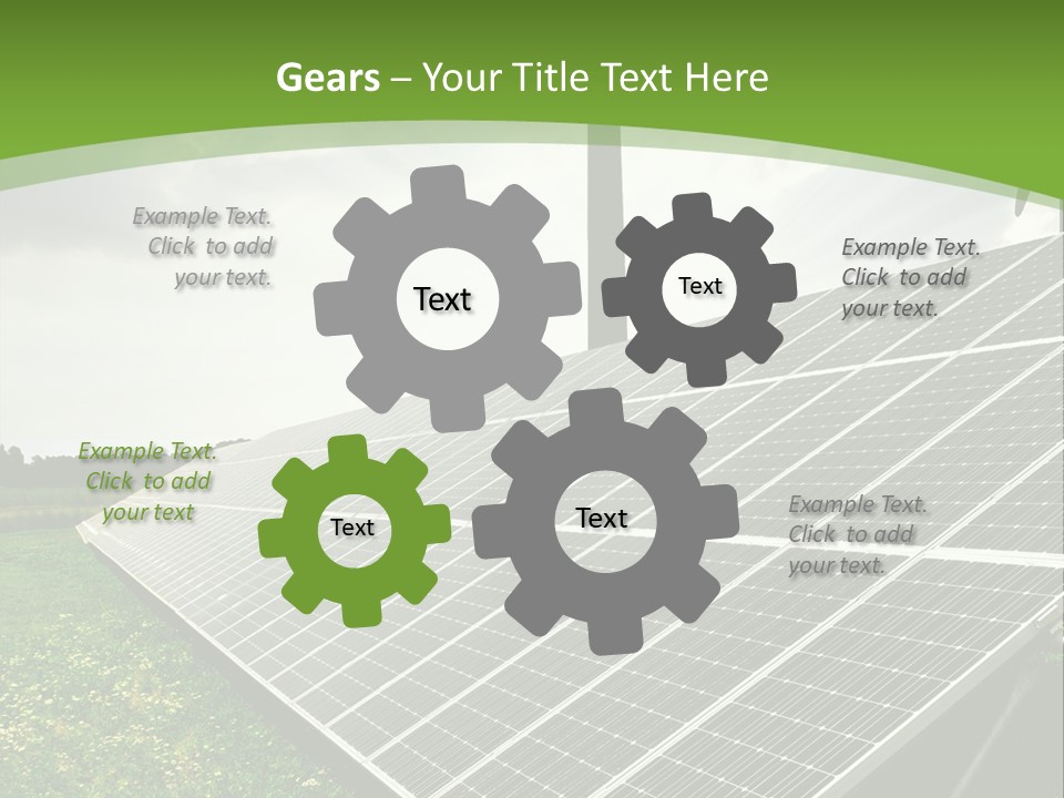 A Green Field With A Solar Panel On It PowerPoint Template