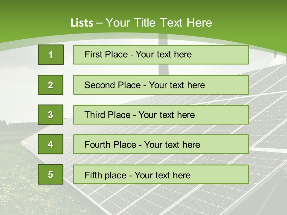 A Green Field With A Solar Panel On It PowerPoint Template