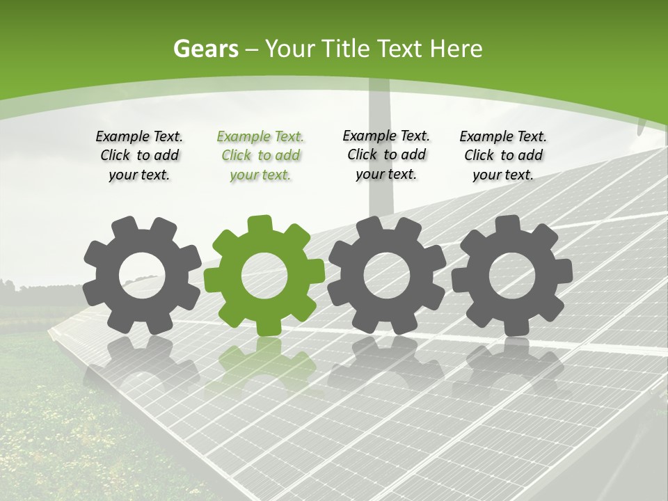 A Green Field With A Solar Panel On It PowerPoint Template