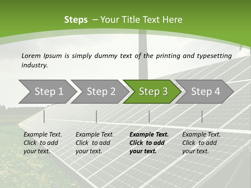 A Green Field With A Solar Panel On It PowerPoint Template