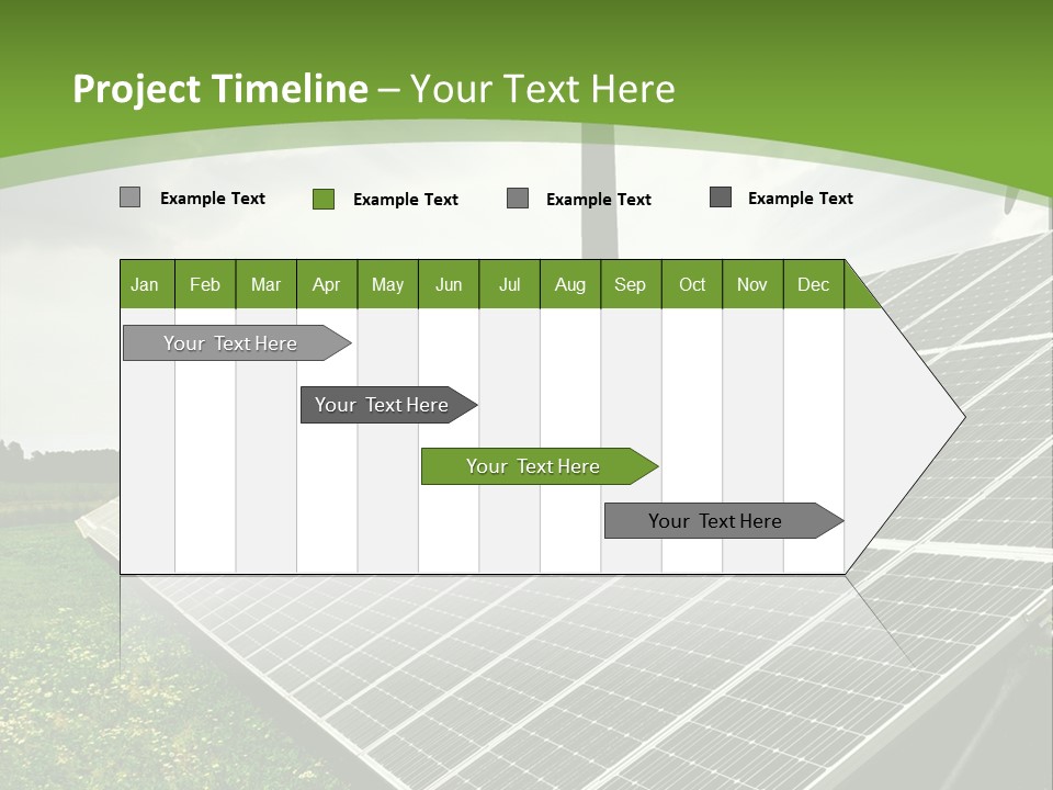 A Green Field With A Solar Panel On It PowerPoint Template